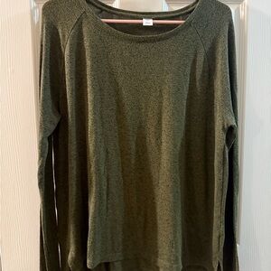 Old Navy Dark Green Long Sleeve Women's Tee